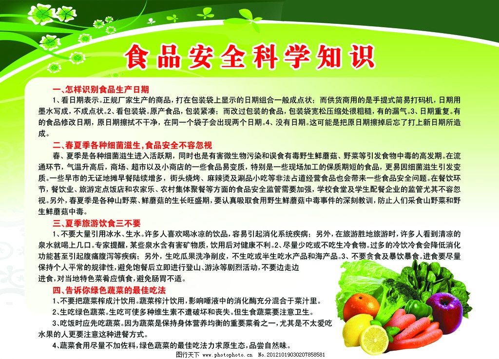 食品安全科学知识图片