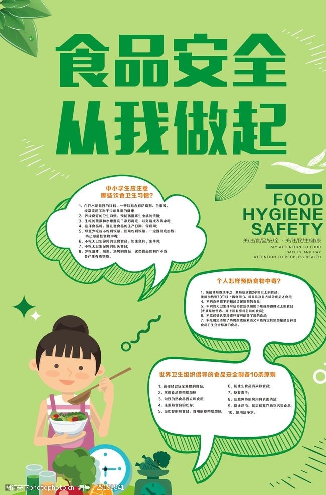 食品安全知识海报图片素材